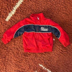 The patriots 3t zip front windbreaker jacket